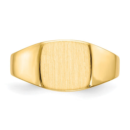 14K Yellow Gold 8.5x9.0mm Closed Back Signet Ring