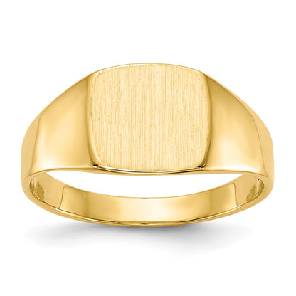 10K Yellow Gold 10Ky 8.5X9.0mm Closed Back Signet Ring