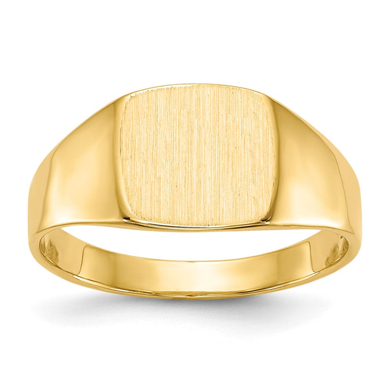 10K Yellow Gold 10Ky 8.5X9.0mm Closed Back Signet Ring