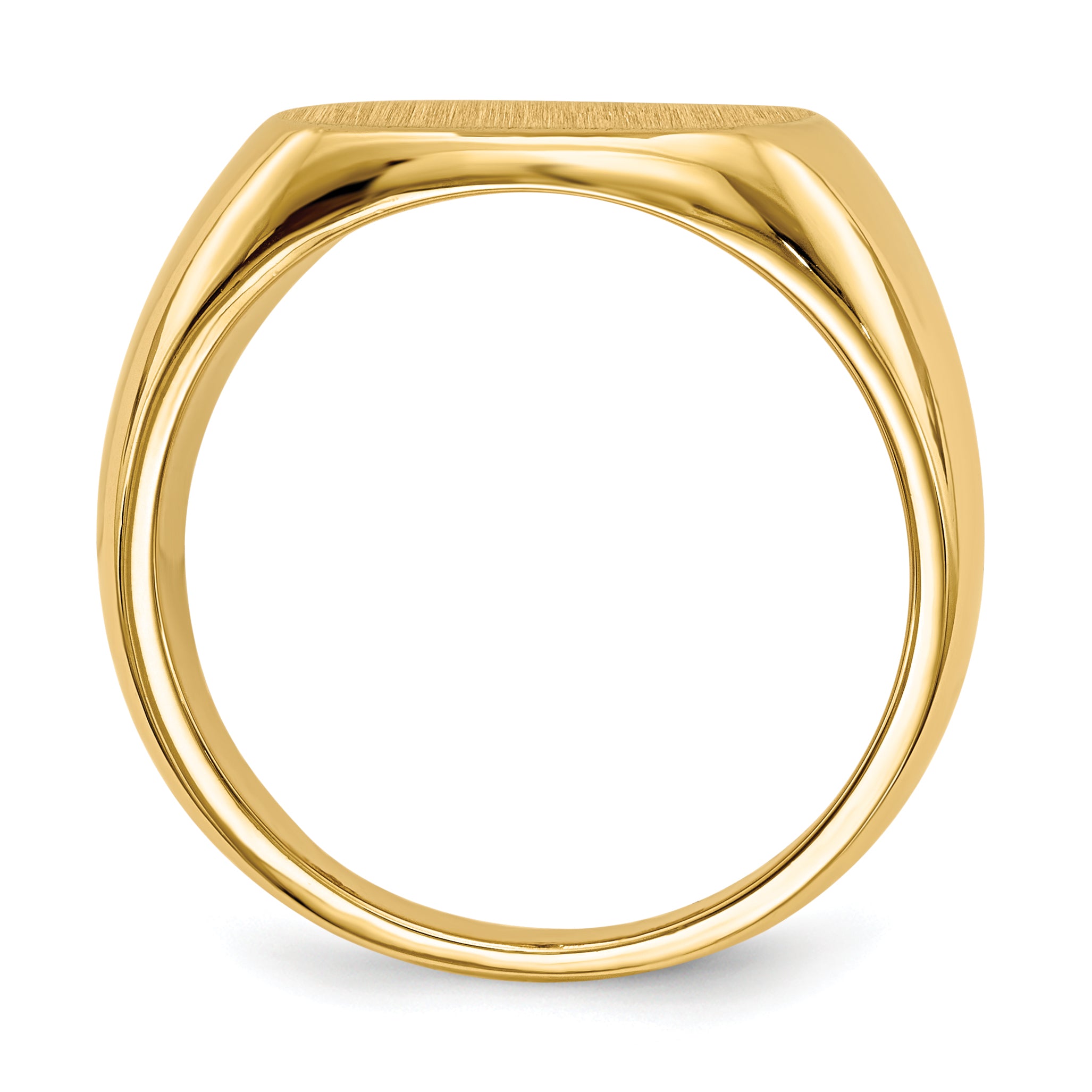 10K Yellow Gold 10Ky 13.0X15.0mm Closed Back Men'S Signet Ring