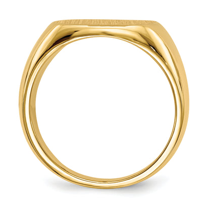 10K Yellow Gold 10Ky 13.0X15.0mm Closed Back Men'S Signet Ring