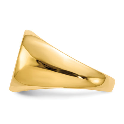 10K Yellow Gold 10Ky 13.0X15.0mm Closed Back Men'S Signet Ring
