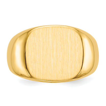 10K Yellow Gold 10Ky 13.0X15.0mm Closed Back Men'S Signet Ring