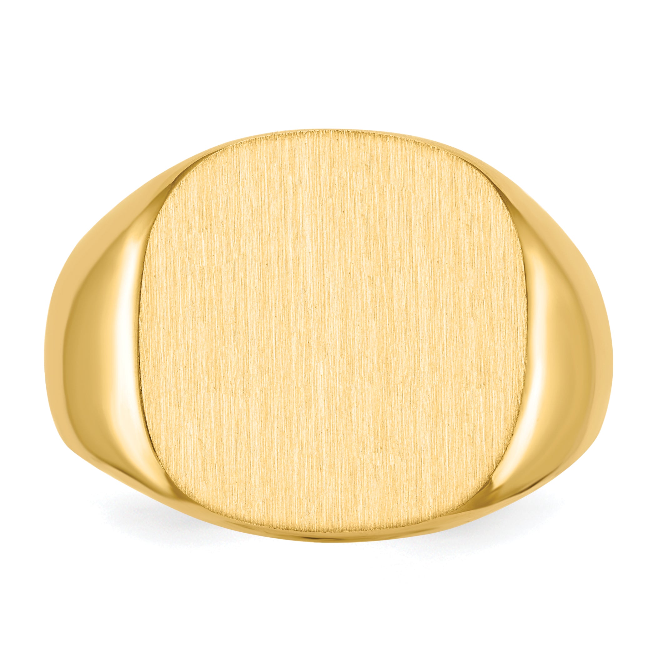 10K Yellow Gold 16.0X17.0mm Closed Back Men'S Signet Ring