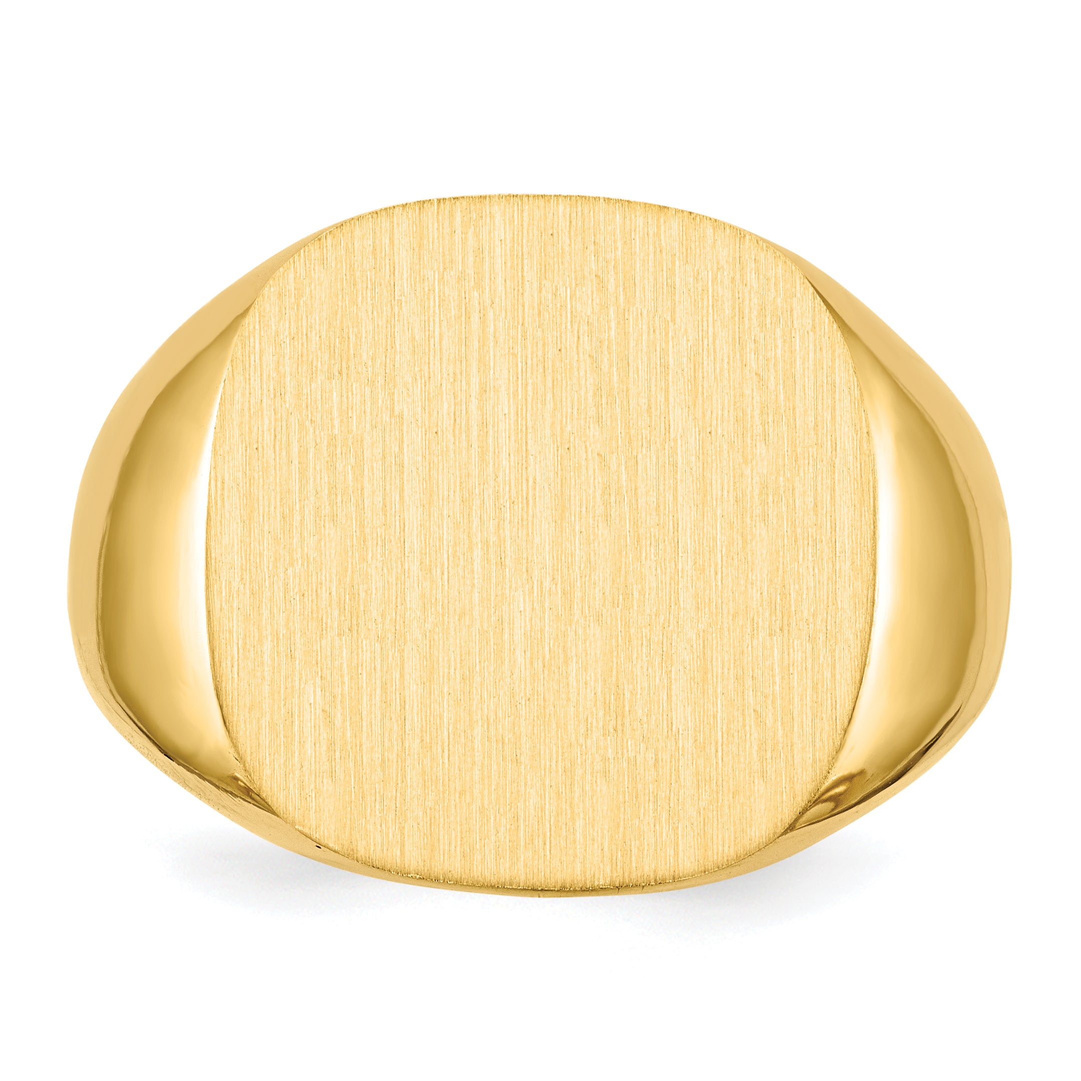 10K Yellow Gold 17X17mm Closed Back Men'S Signet Ring