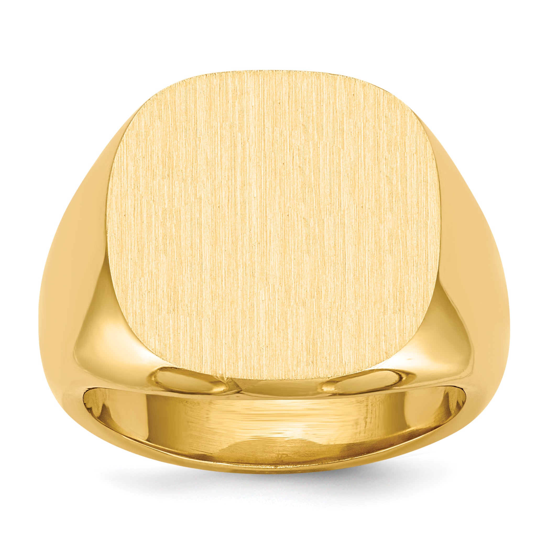 10K Yellow Gold 17X17mm Closed Back Men'S Signet Ring