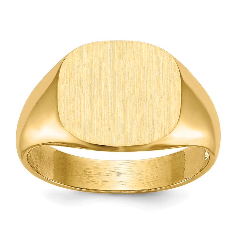 14K Yellow Gold 12.0x13.5mm Open Back Men's Signet Ring