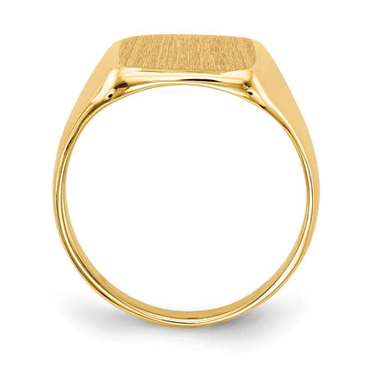 10K Yellow Gold 10Ky 10.0X10.0mm Closed Back Signet Ring