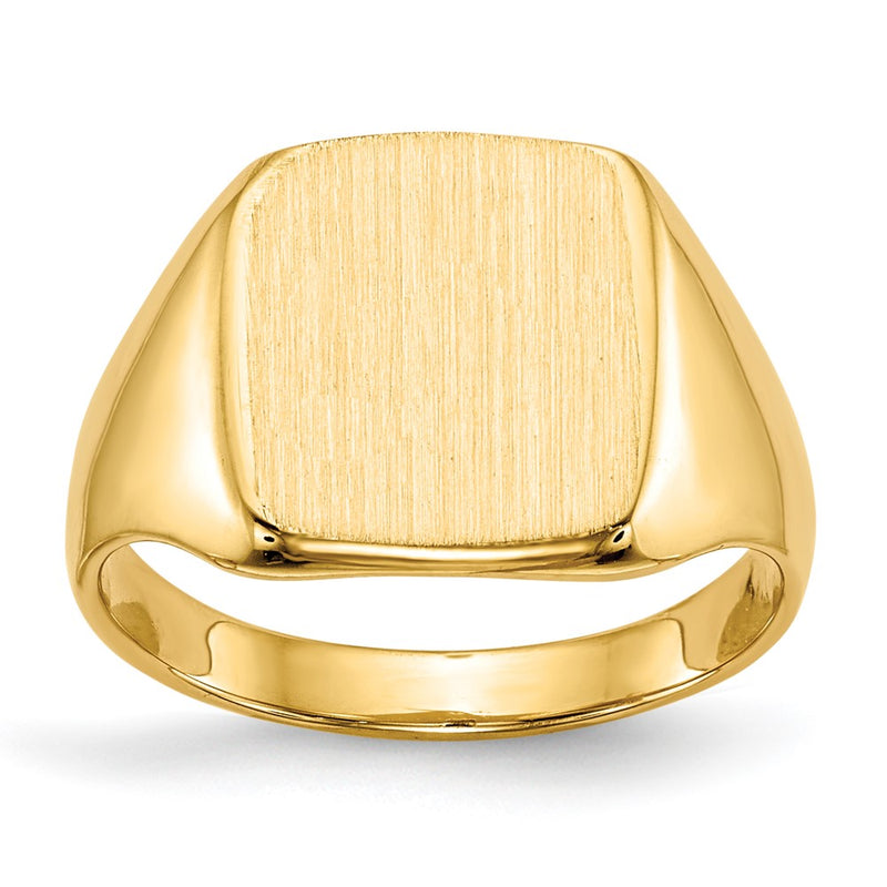 10K Yellow Gold 10Ky 10.0X10.0mm Closed Back Signet Ring