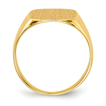 10K Yellow Gold 10Ky 15.0X13.5mm Closed Back Men'S Signet Ring