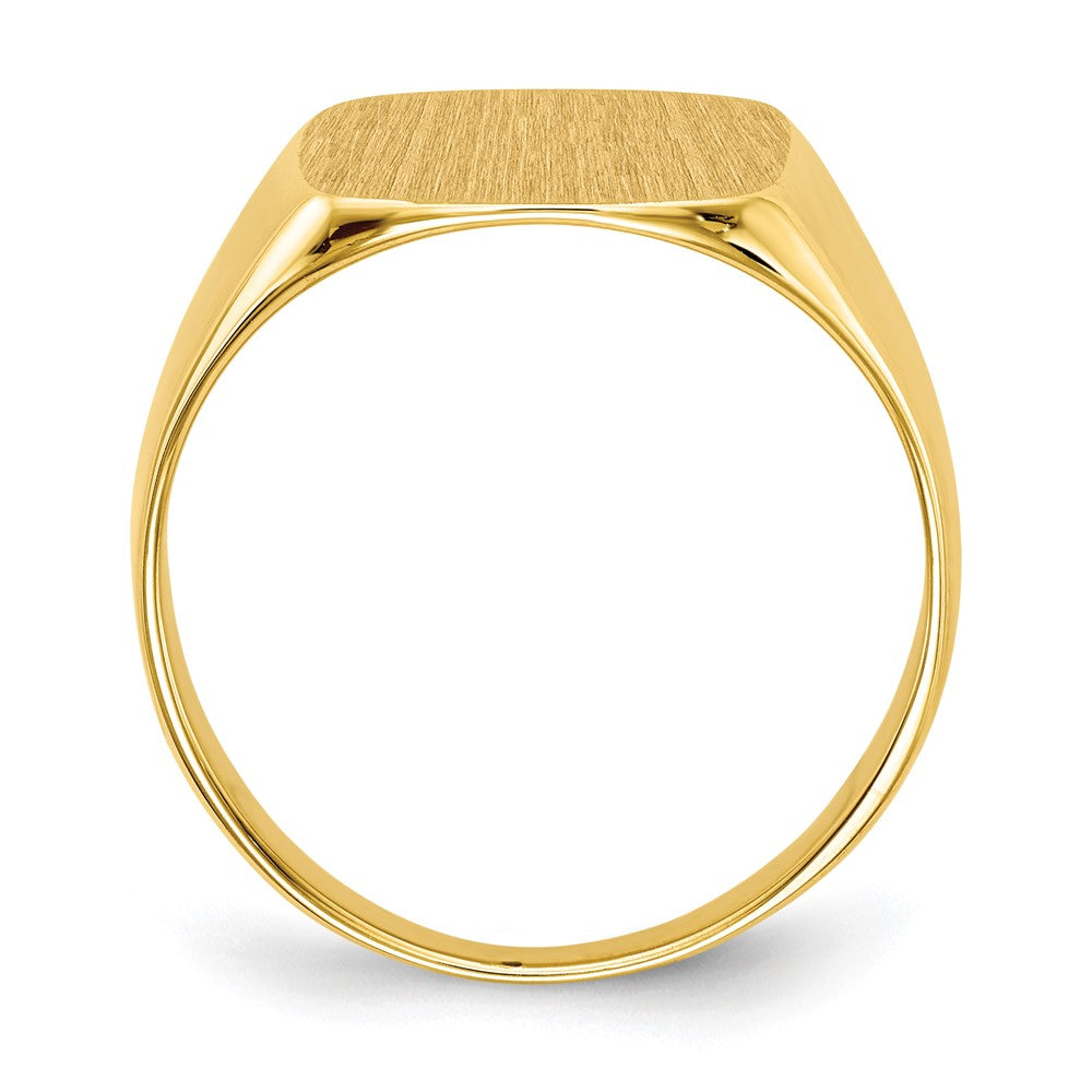 10K Yellow Gold 10Ky 15.0X13.5mm Closed Back Men'S Signet Ring