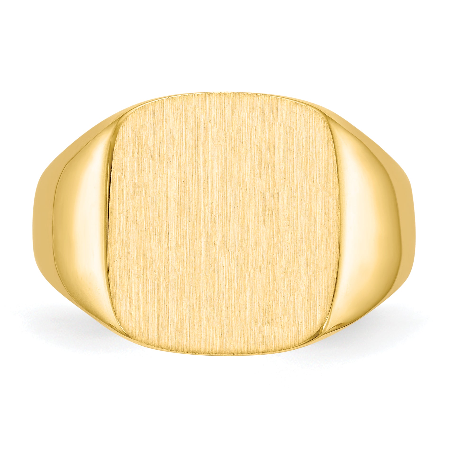10K Yellow Gold 10Ky 15.0X13.5mm Closed Back Men'S Signet Ring