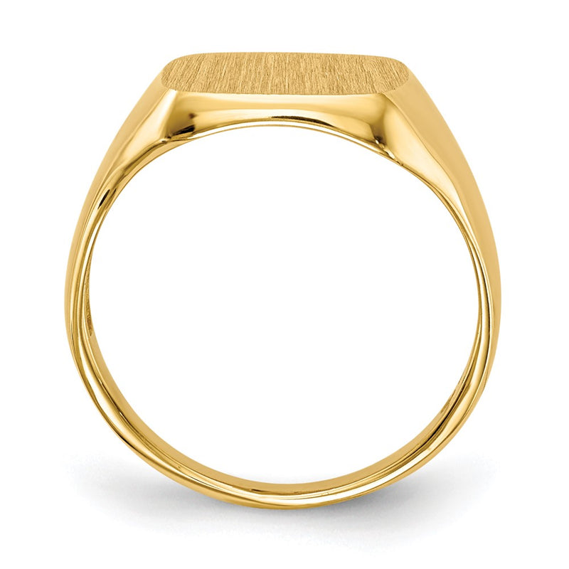 14K Yellow Gold 10.0x10.0mm Open Back Signet Ring