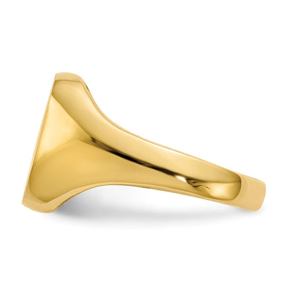14K Yellow Gold 10.0x10.0mm Open Back Signet Ring