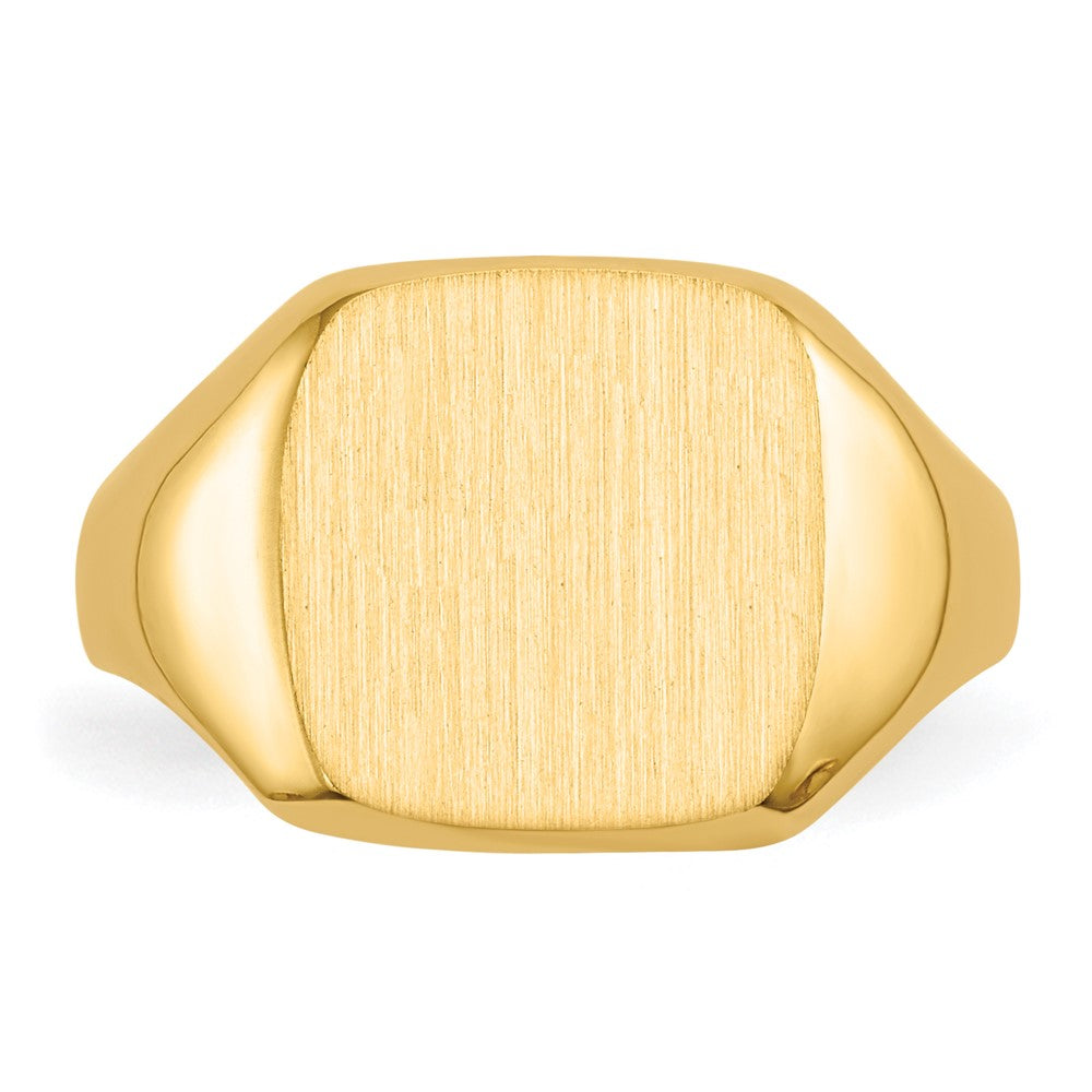 14K Yellow Gold 10.0x10.0mm Open Back Signet Ring