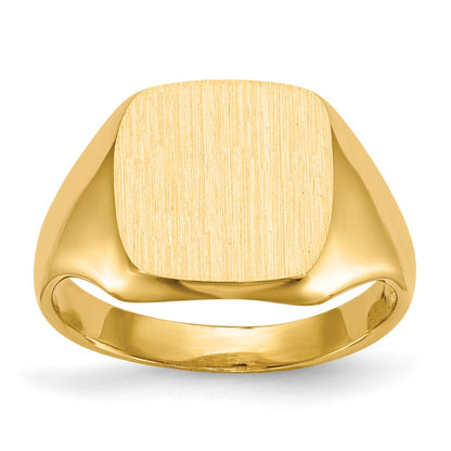 14K Yellow Gold 10.0x10.0mm Open Back Signet Ring