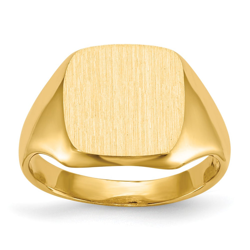 14K Yellow Gold 10.0x10.0mm Open Back Signet Ring