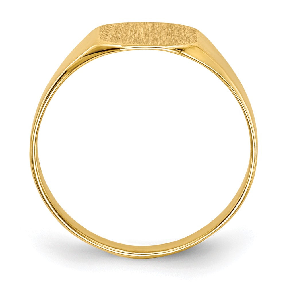 14K Yellow Gold 8.5x8.5mm Closed Back Signet Ring