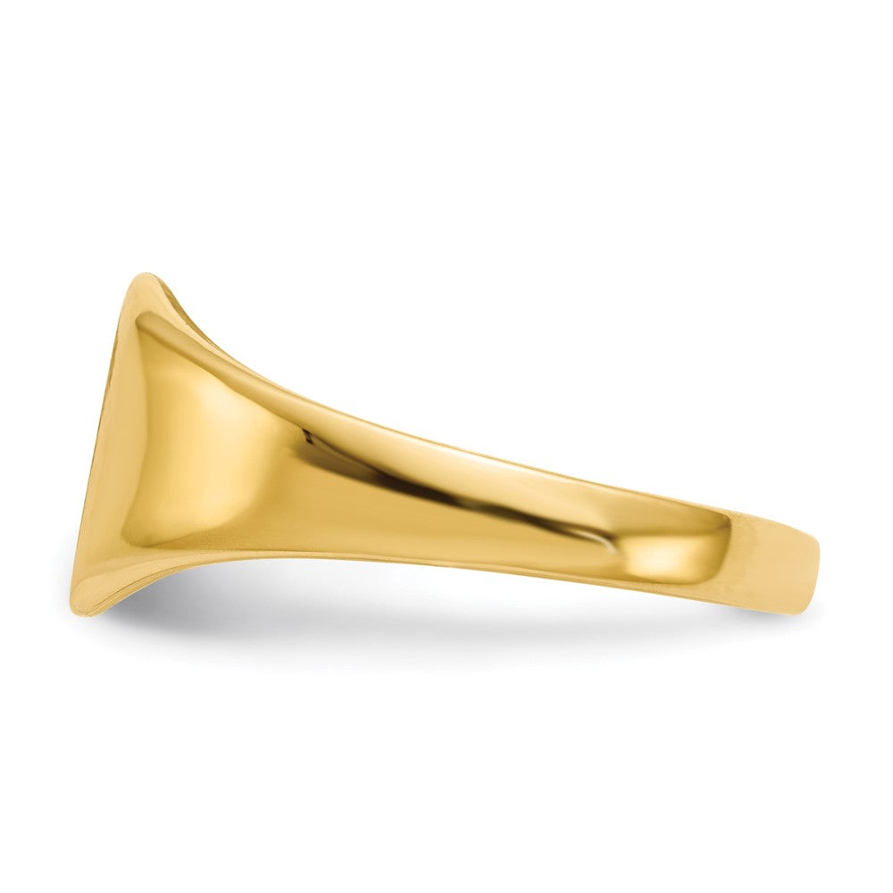 14K Yellow Gold 8.5x8.5mm Closed Back Signet Ring