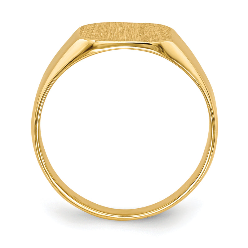10K Yellow Gold 9.5X9.5mm Closed Back Signet Ring