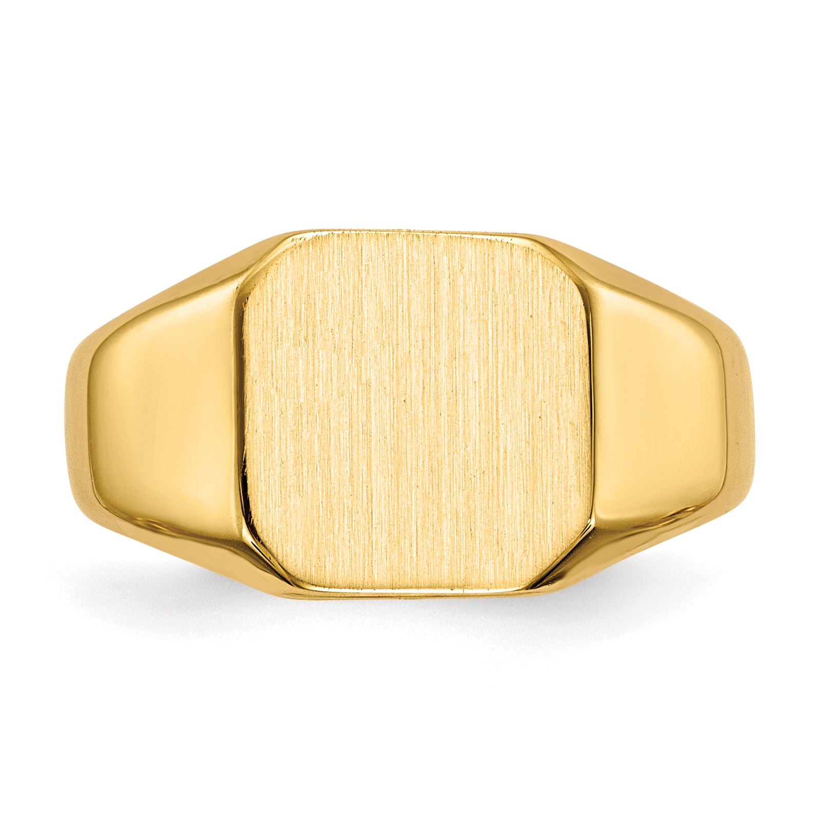 10K Yellow Gold 9.5X9.5mm Closed Back Signet Ring