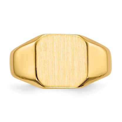 10K Yellow Gold 9.5X9.5mm Closed Back Signet Ring