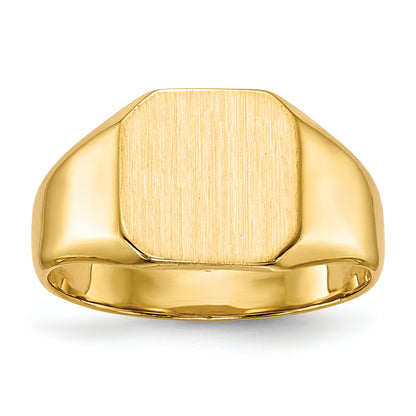 10K Yellow Gold 9.5X9.5mm Closed Back Signet Ring