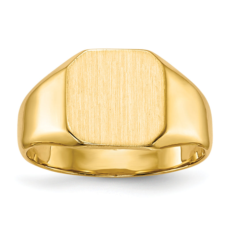 10K Yellow Gold 9.5X9.5mm Closed Back Signet Ring