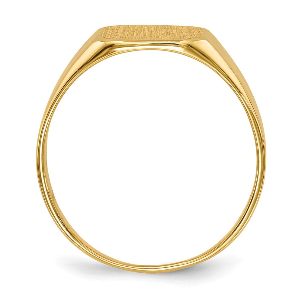 14K Yellow Gold 10.0x10.0mm Closed Back Mens Signet Ring