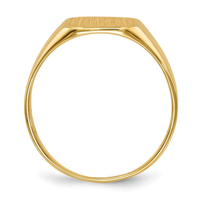 14K Yellow Gold 10.0x10.0mm Closed Back Mens Signet Ring
