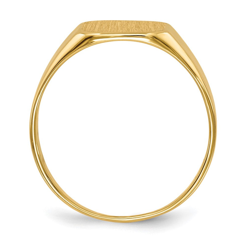 14K Yellow Gold 10.0x10.0mm Closed Back Mens Signet Ring
