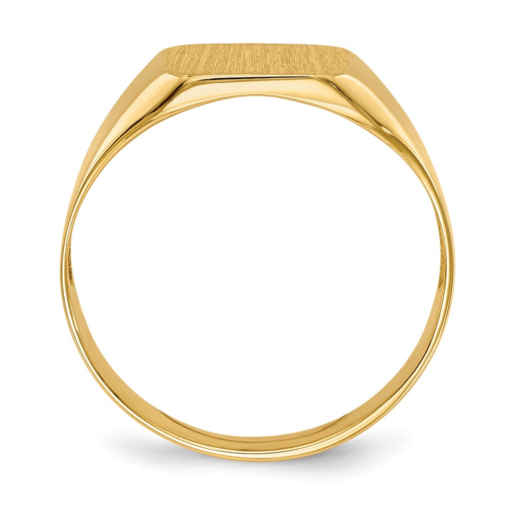 14K Yellow Gold 11.0x11.0mm Open Back Mens Signet Ring