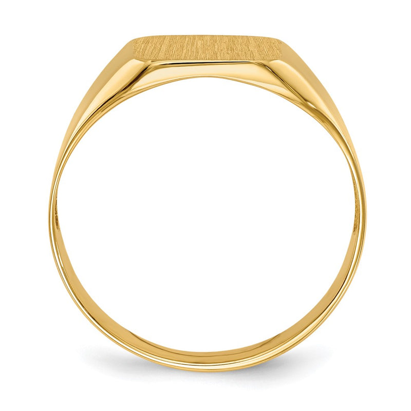 14K Yellow Gold 11.0x11.0mm Open Back Mens Signet Ring