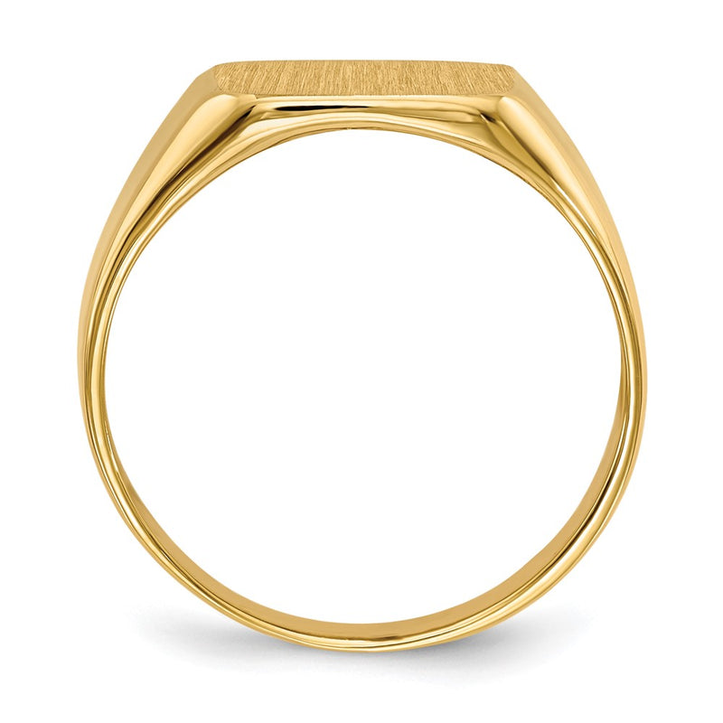 10K Yellow Gold 10Ky 13.0X12.5mm Open Back Men'S Signet Ring