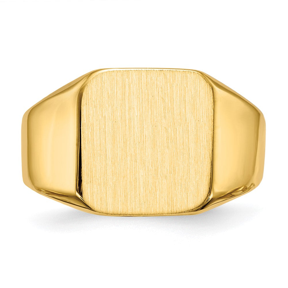 10K Yellow Gold 10Ky 13.0X12.5mm Open Back Men'S Signet Ring