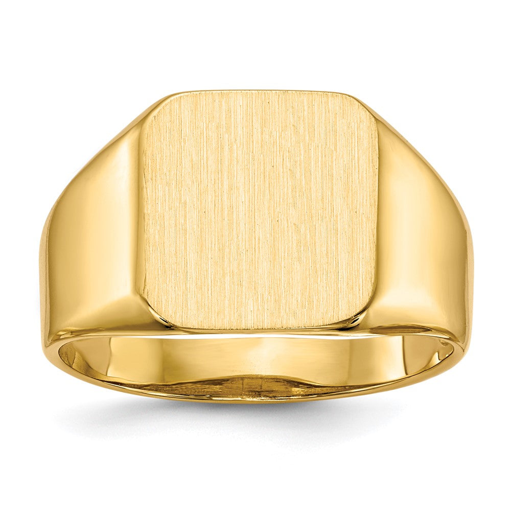 10K Yellow Gold 10Ky 13.0X12.5mm Open Back Men'S Signet Ring