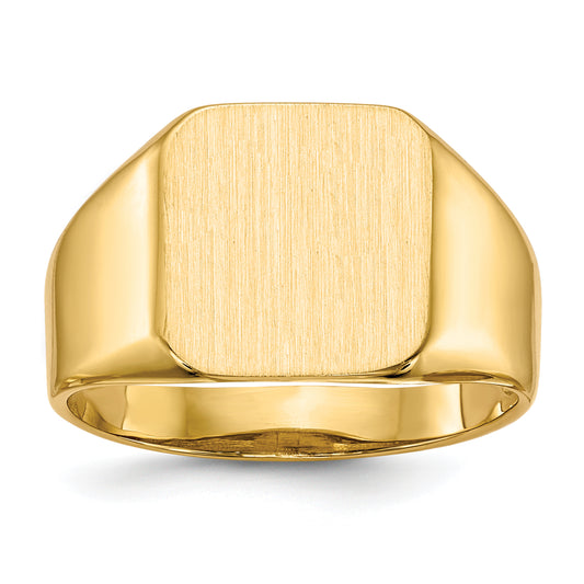 10K Yellow Gold 10Ky 13.0X12.5mm Open Back Men'S Signet Ring