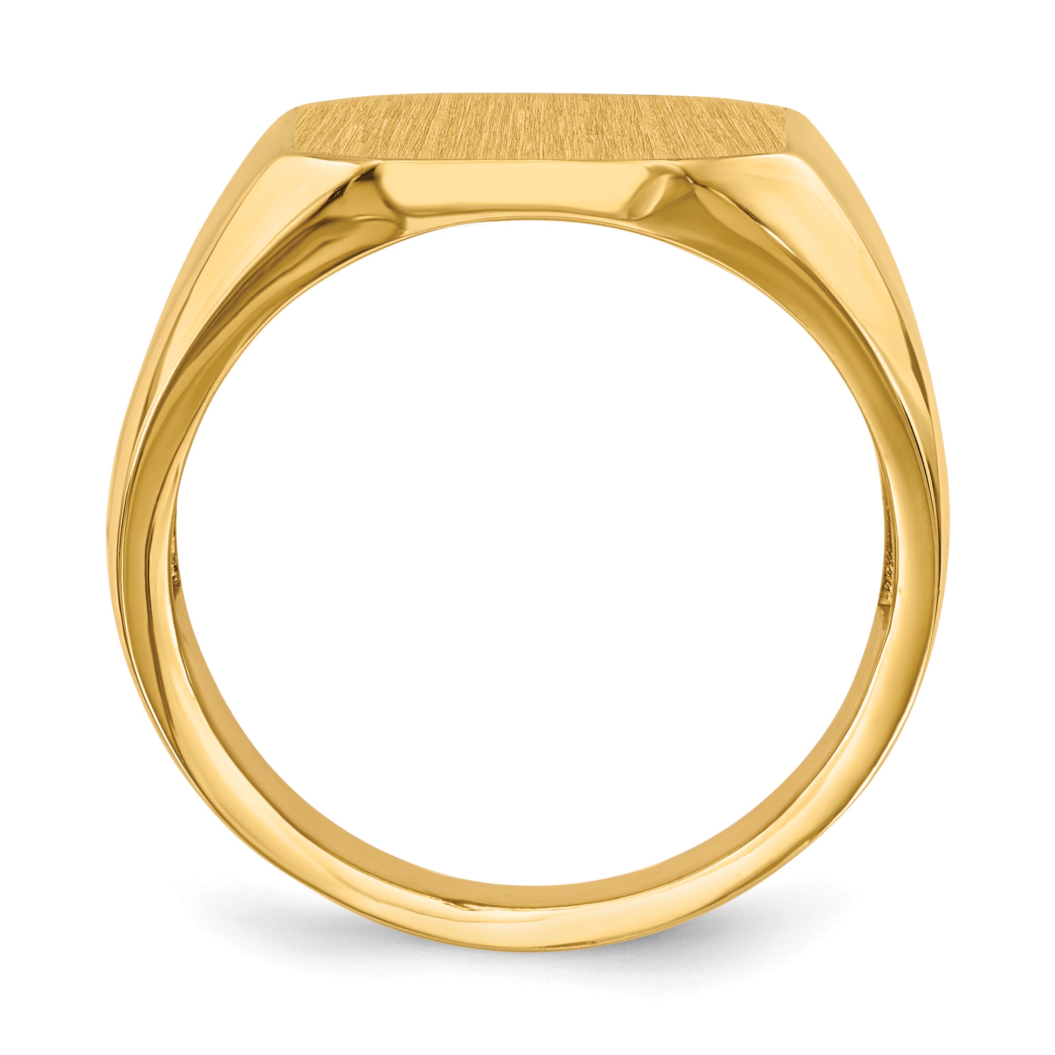 14K Yellow Gold 17.0x15.0mm Open Back Mens Signet Ring