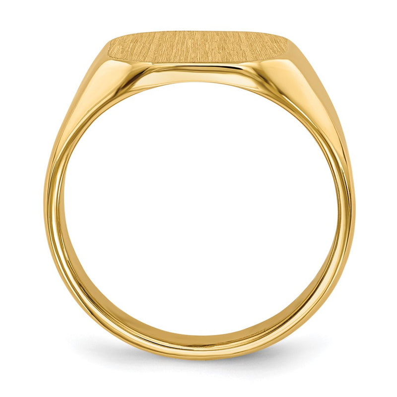 14K Yellow Gold 12.5x11.0mm Closed Back Signet Ring