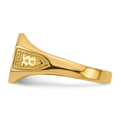 14K Yellow Gold 9.0x11.0mm Open Back Signet Ring