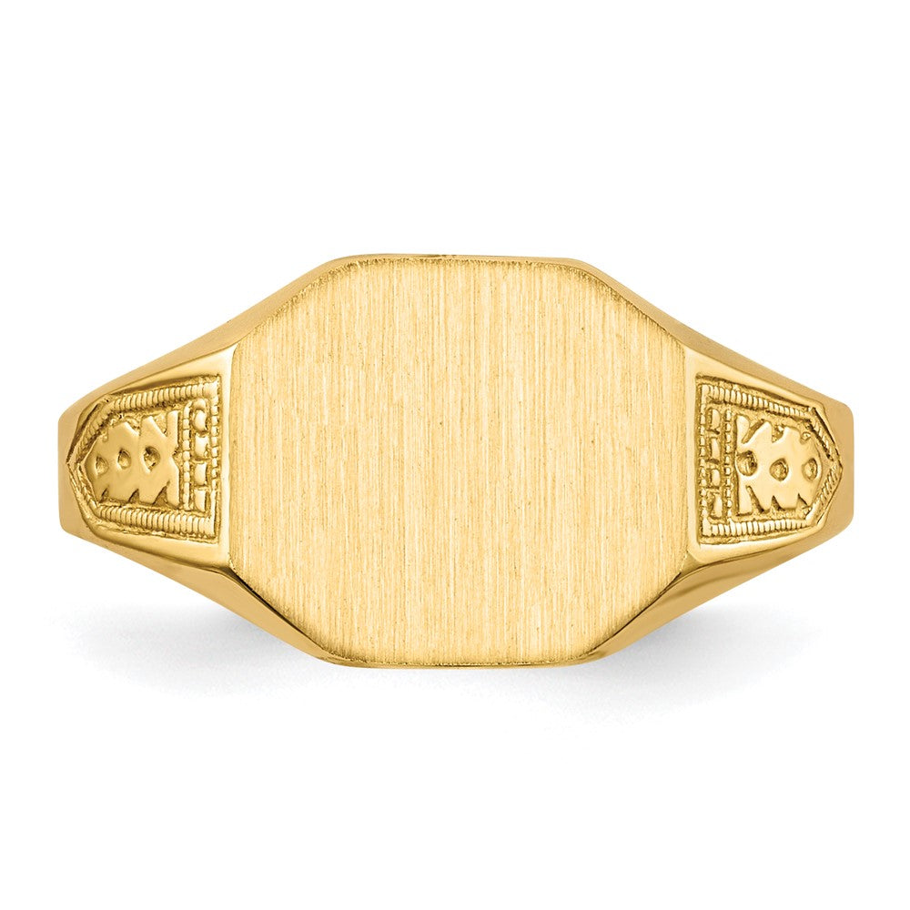 14K Yellow Gold 9.0x11.0mm Open Back Signet Ring