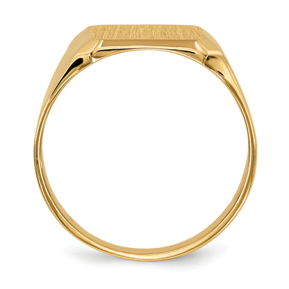 10K Yellow Gold 10Ky 15.0X12.5mm Closed Back Men'S Signet Ring
