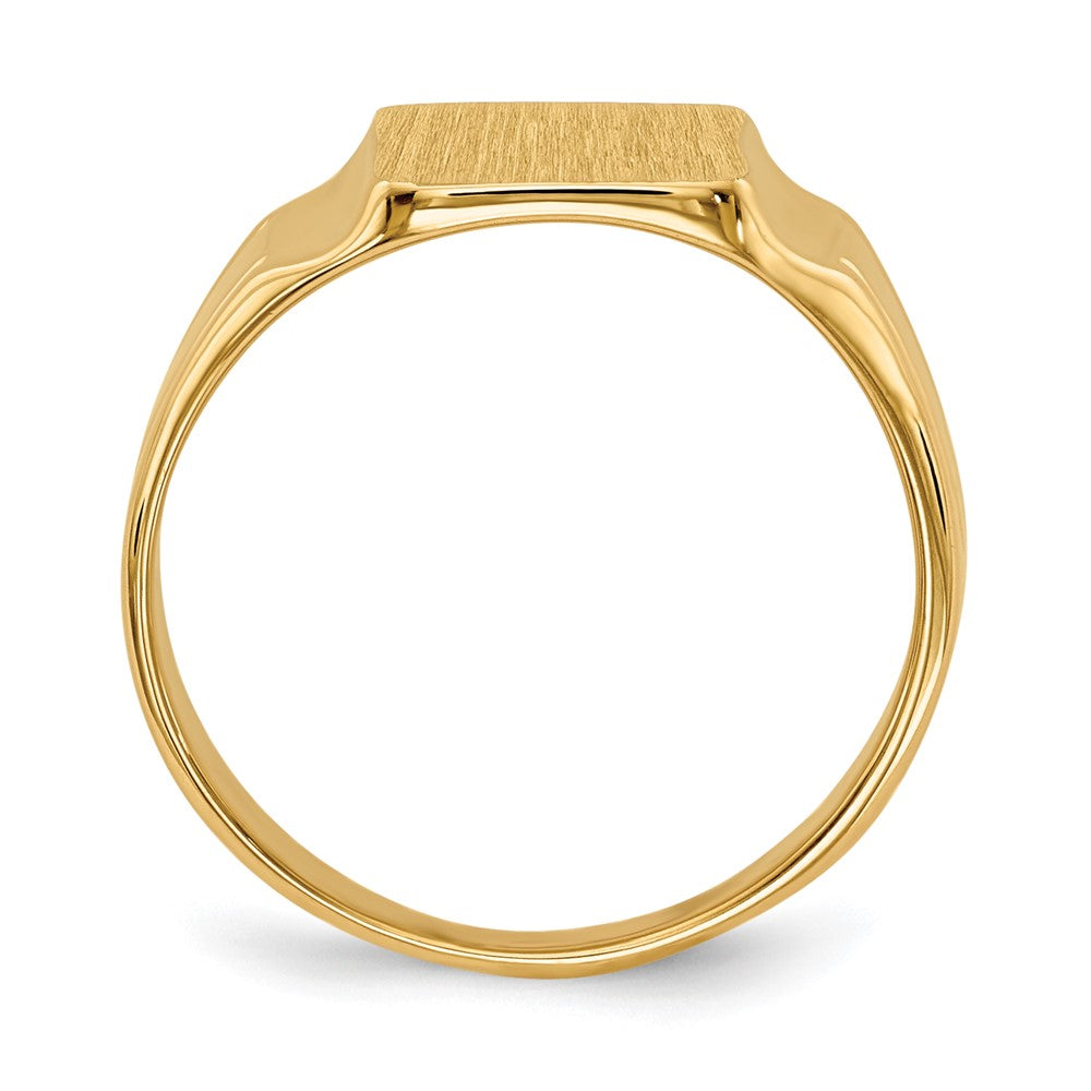 10K Yellow Gold 7.5X9mm Closed Back Signet Ring