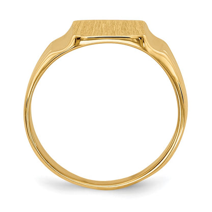 10K Yellow Gold 7.5X9mm Closed Back Signet Ring