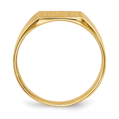 14K Yellow Gold 8.0x7.0mm Closed Back Signet Ring