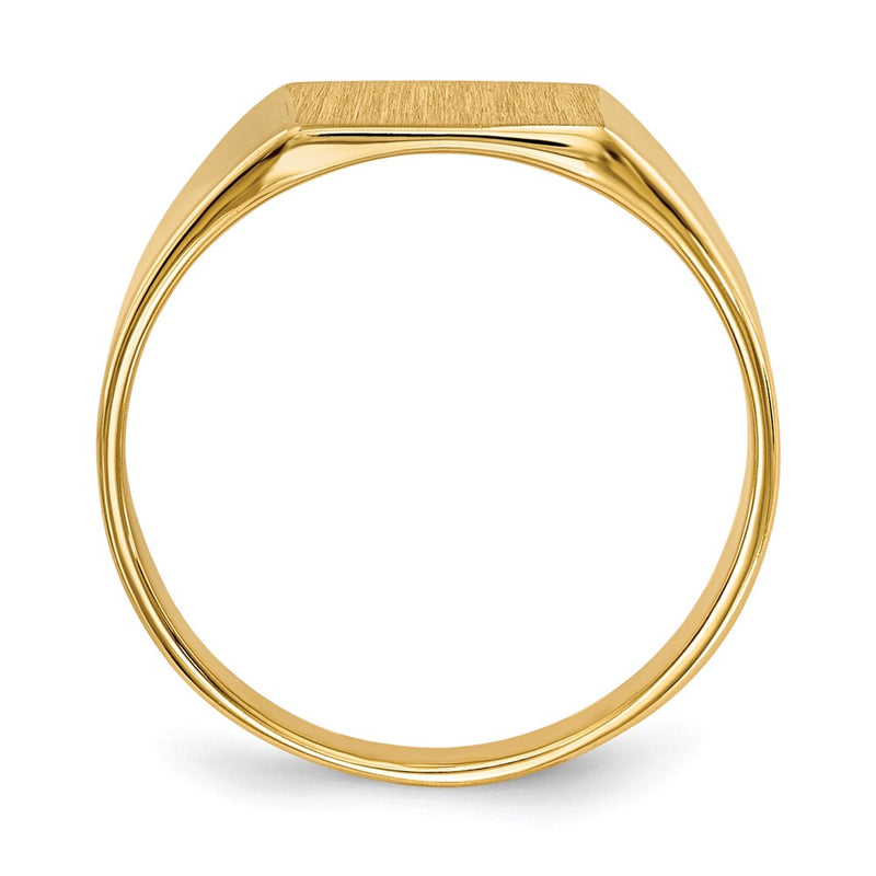 14K Yellow Gold 8.0x7.0mm Closed Back Signet Ring