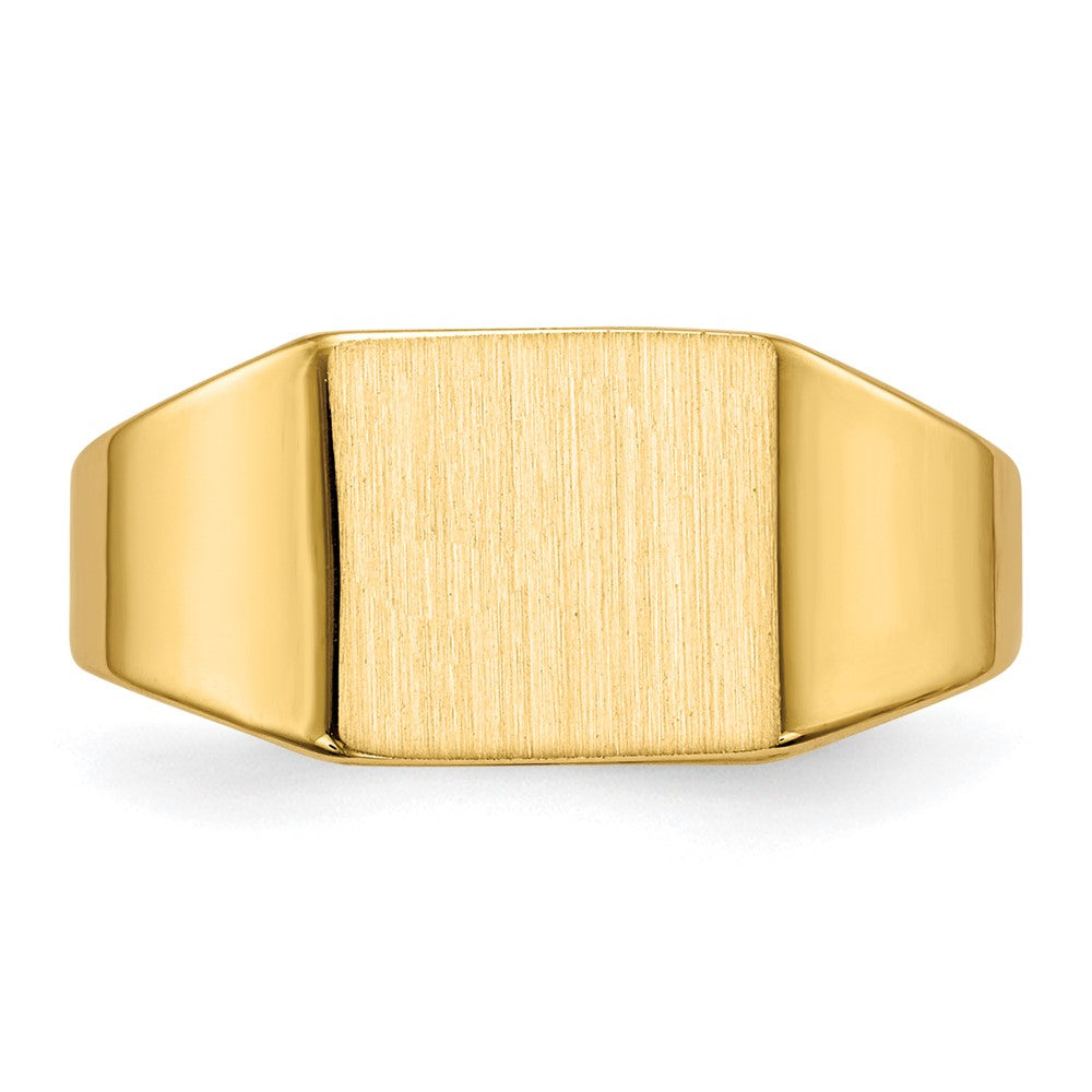 14K Yellow Gold 8.0x7.0mm Closed Back Signet Ring