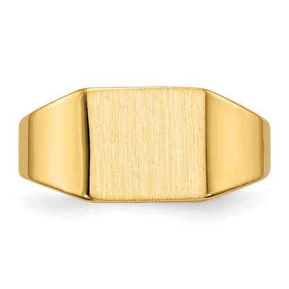 14K Yellow Gold 8.0x7.0mm Closed Back Signet Ring
