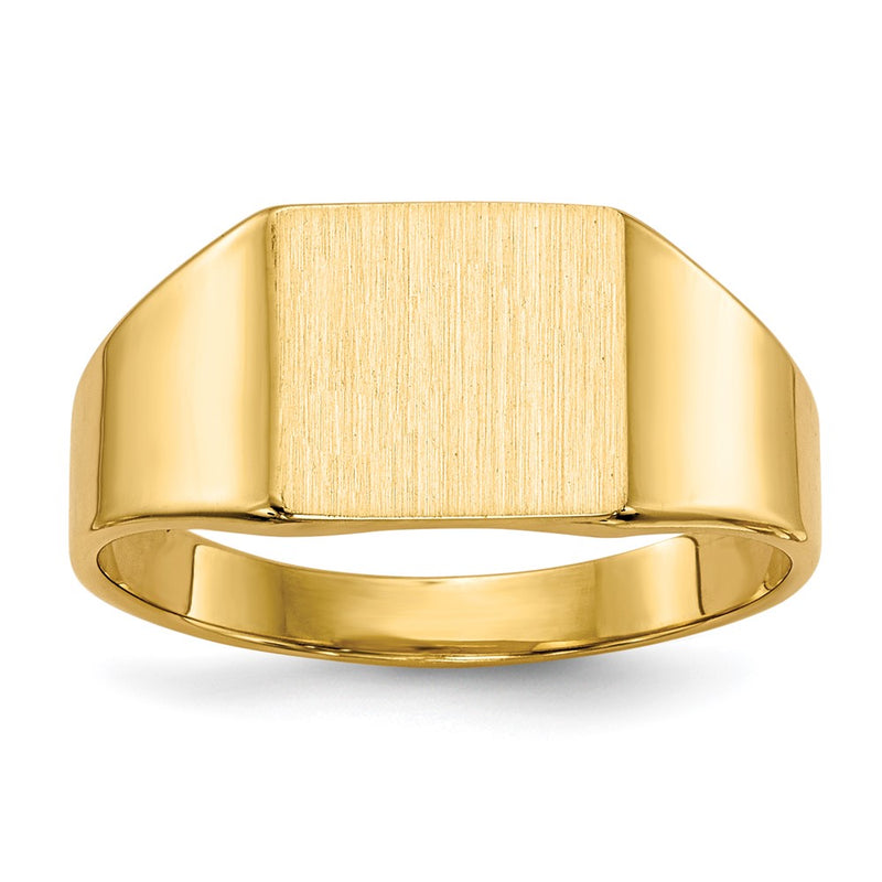14K Yellow Gold 8.0x7.0mm Closed Back Signet Ring