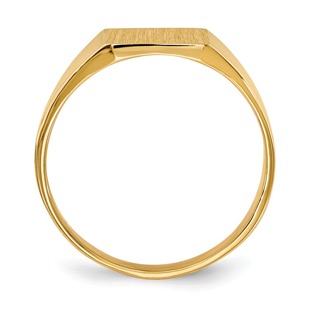 14K Yellow Gold 9.0x8.5mm Closed Back Signet Ring
